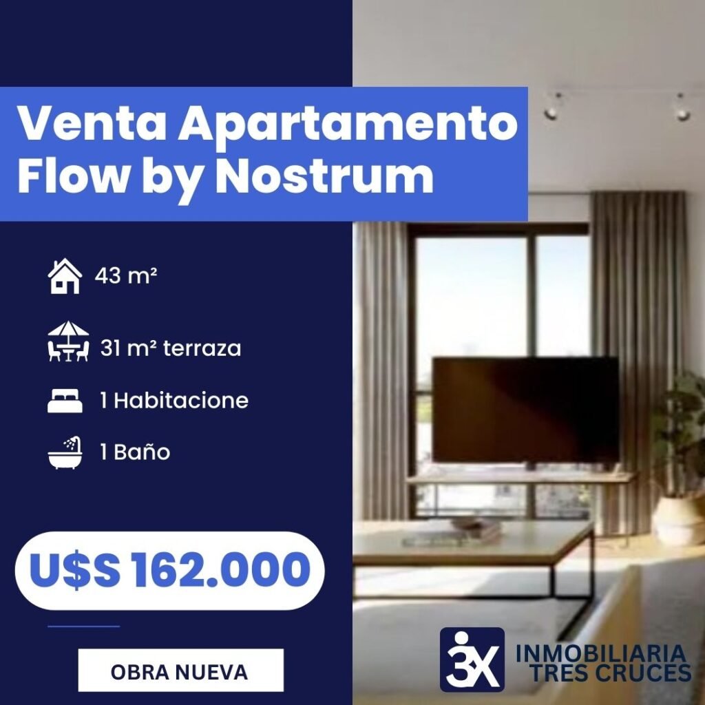 venta apartamento 1 dormitorio tres cruces