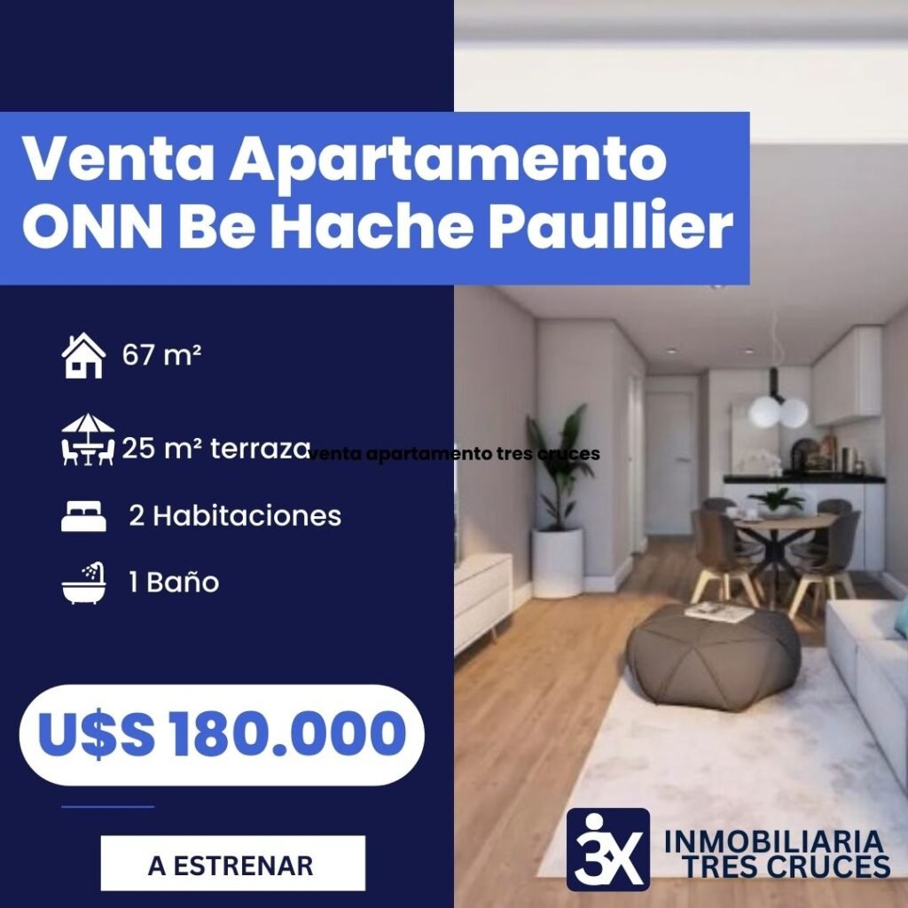 venta apartamento tres cruces